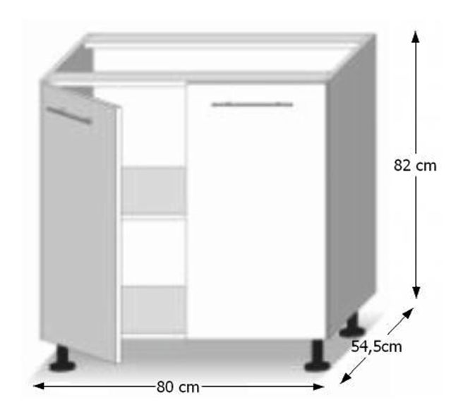 Dolní kuchyňská skříňka Lilouse D 80