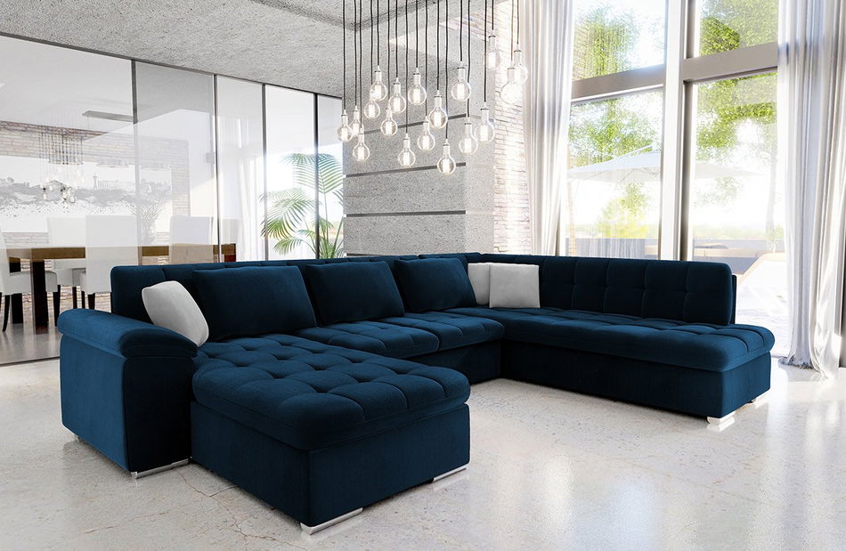 Rohová pohovka Talina s funkcí spaní (Levá U) (Kronos 09 + Kronos 09 + Paros 05)