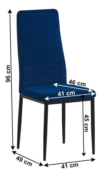 Jídelní židle Antigone NEW (modrá + černá)