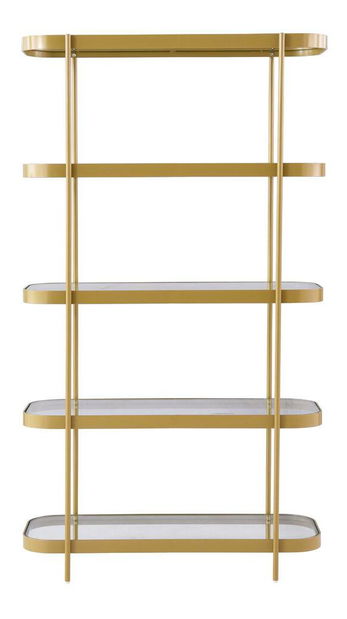 Regál Derrick D8 (transparentní + zlatá)