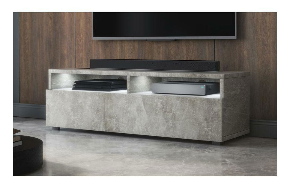 TV skříňka/stolek Redcan 100 (s osvětlením) (beton)