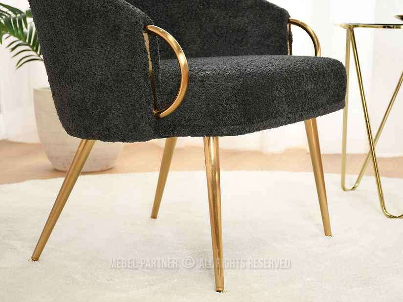 Křeslo Carma F (černá + zlatá)