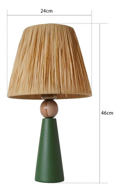 Stolní lampa Entapossa 1 (přírodní + zelená)