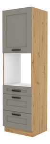 Potravinová kuchyňská skříň Lucid 60 DPS 210 3S 1F (dub artisan + claygrey)