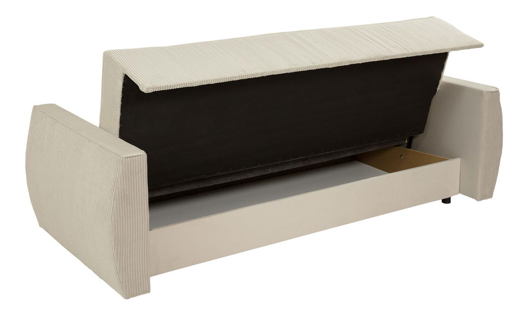 Rozkládací pohovka Pexalo (tmavě šedá) (s úl. prostorem)