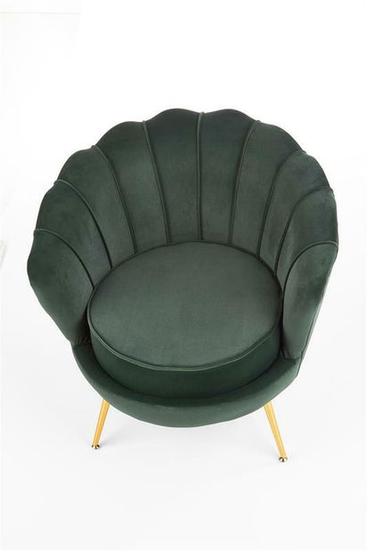 Relaxační křeslo Altha (zelená + zlatá)