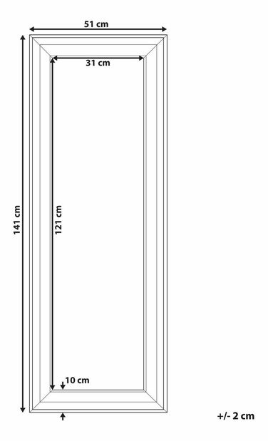 Nástěnné zrcadlo Lunza (bílá)