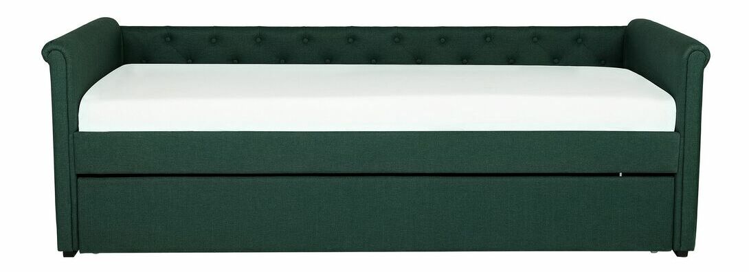 Rozkládací postel 80 cm LISABON (s roštem) (zelená)