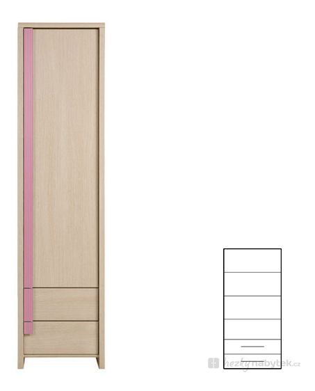 Policová skříň BRW Caps REG1D2S