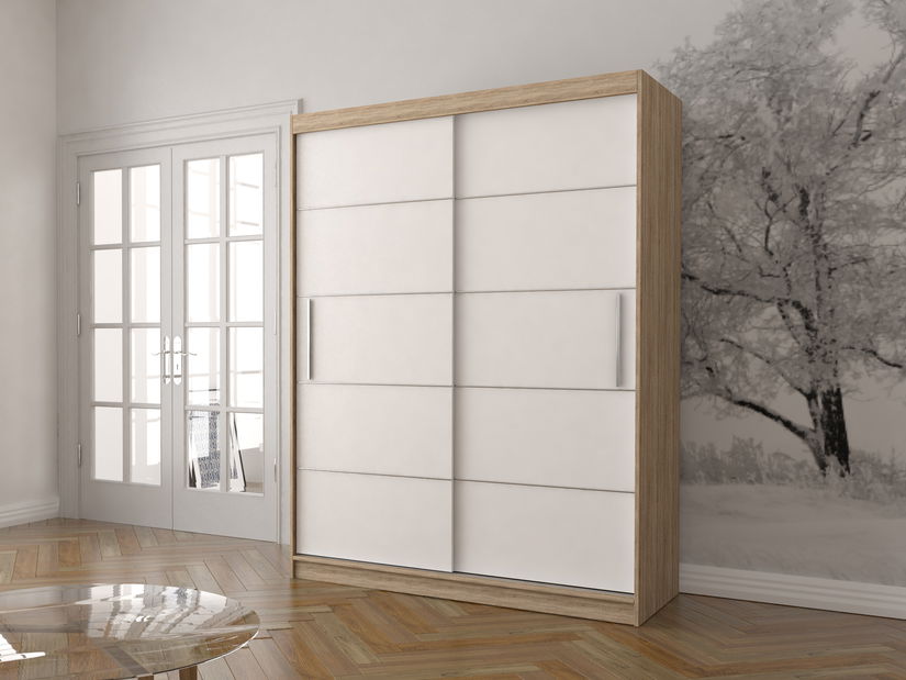 Šatní skříň Viola 06 (bílá + dub sonoma)