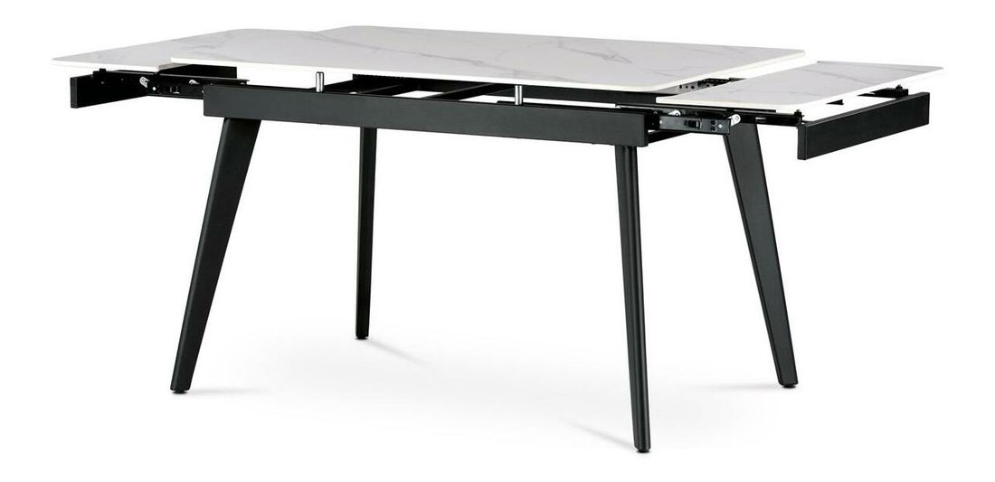 Rozkládací jídelní stůl Hildebranda (mramor bílý) (pro 4-6 osob)