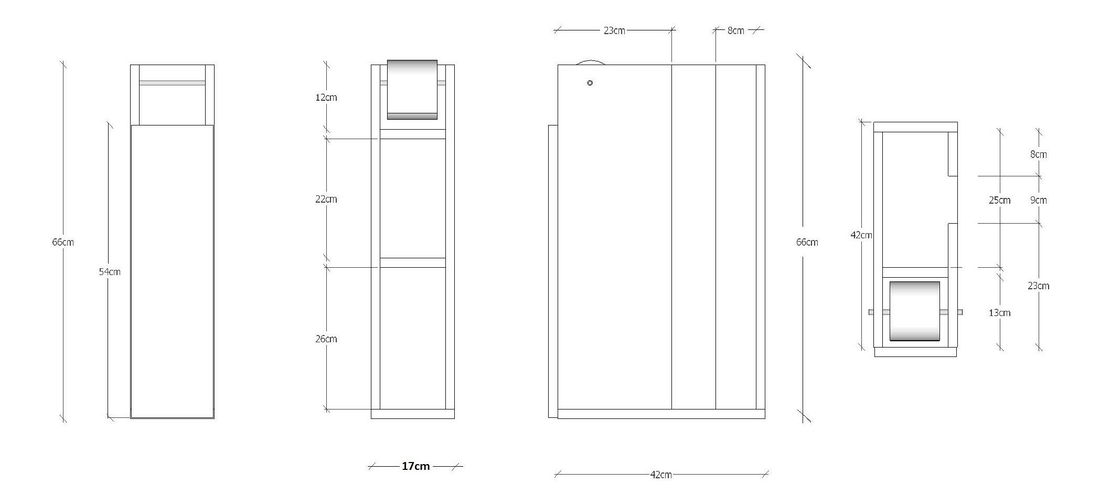 Koupelnová skříňka Paige (bílá)