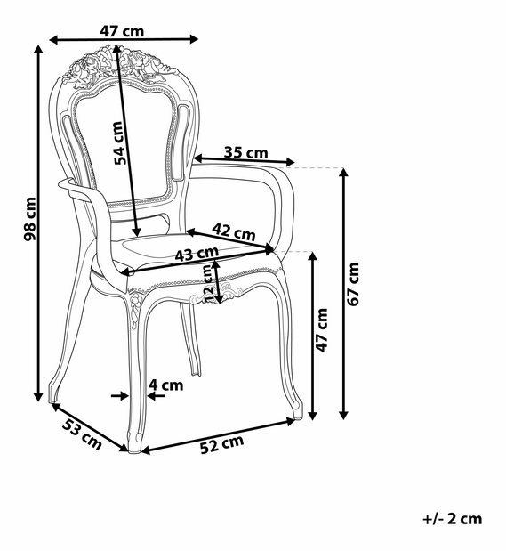 Set 2 ks. jídelních židlí VITTON II (průhledná) *výprodej