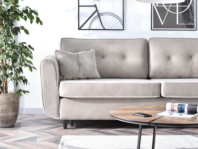 Pohovka dvousedačka Bacteria (béžová + černá)