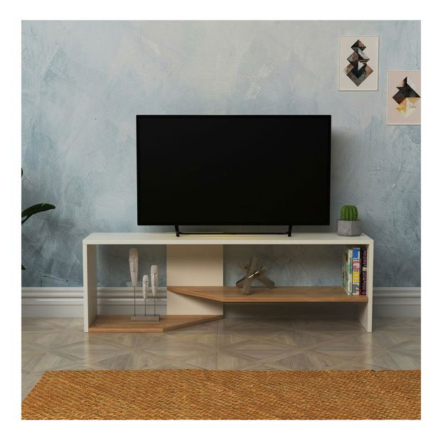 TV stolek Kitene 2 (bílá + dub)