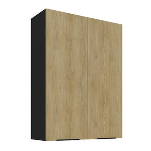 Horní kuchyňská skříňka Carminia 80 G-108 2F (dub cremona + černá)