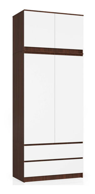 Nástavba na skříň Sashka (wenge + bílá)