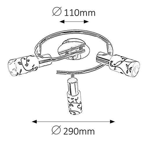 Bodové svítidlo Blossom 6177 (chromová + opálové sklo)