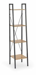 Regál Neda (přírodní dřevo + černá)