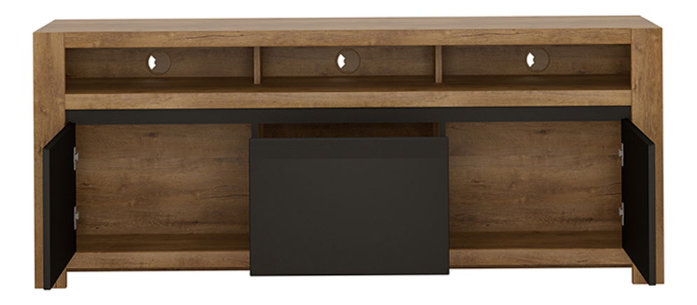 TV stolek Lacetta HAVF01 (dub lefkas tmavý + černá)