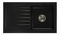 Kuchyňský dřez Lemmion (černá) (se 3 otvory pro baterii) (L)