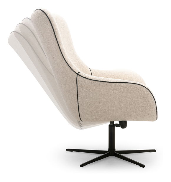 Otočné křeslo Elvis (krémová)