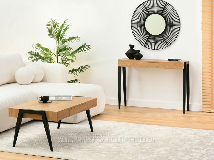 Konferenční stolek Monton (dub + černá)