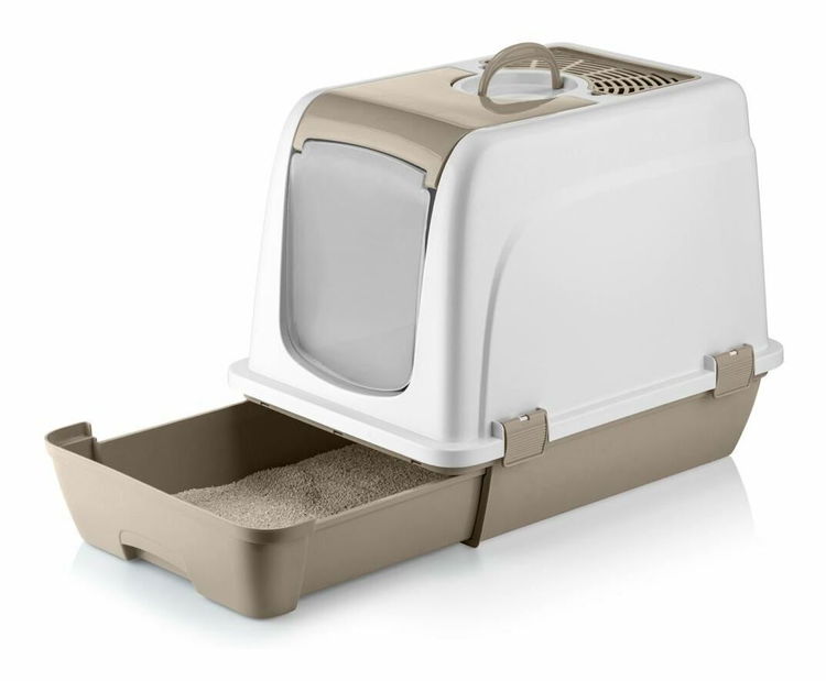 Kočičí záchod Catty (bílá + cihlová)