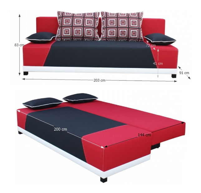 Pohovka Rokar červená