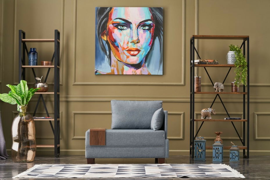 Křeslo Flaj (světlomodrá) (P)