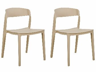 Set 2 ks jídelních židlí Seasar (béžová)
