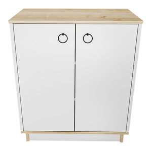 Skříňka Nuanseta (bílá + dub)