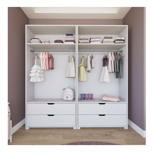 Šatní skříň Durun 22 (bílá matná)