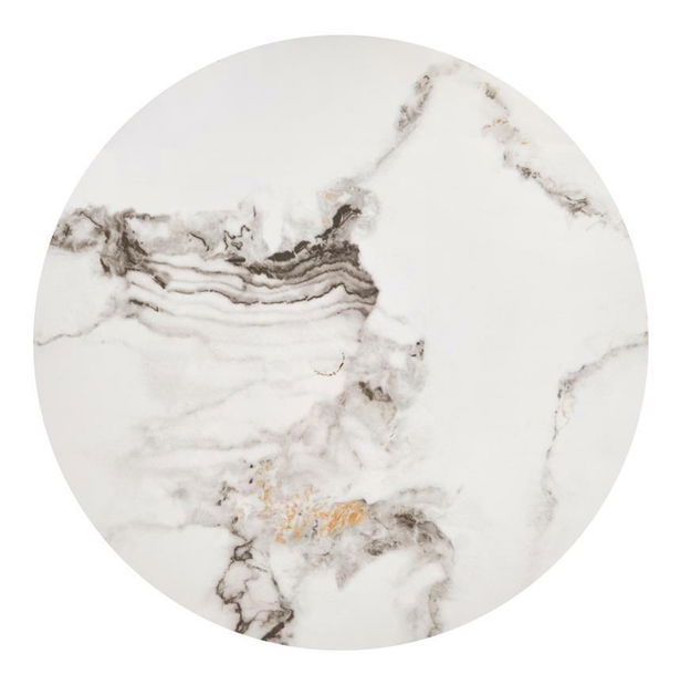 Set 3 ks. konferenčních stolků Golda (bílý mramor + černá)