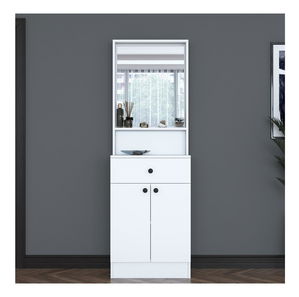 Předsíňová stěna Pixie 6 (bílá) (se zrcadlem)