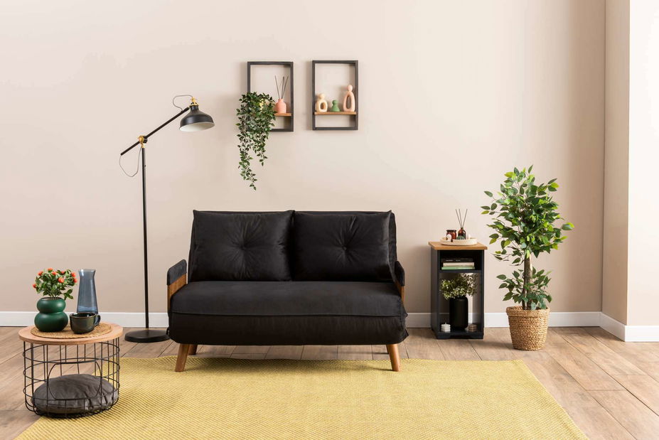 Pohovka dvousedačka Como P (černá)