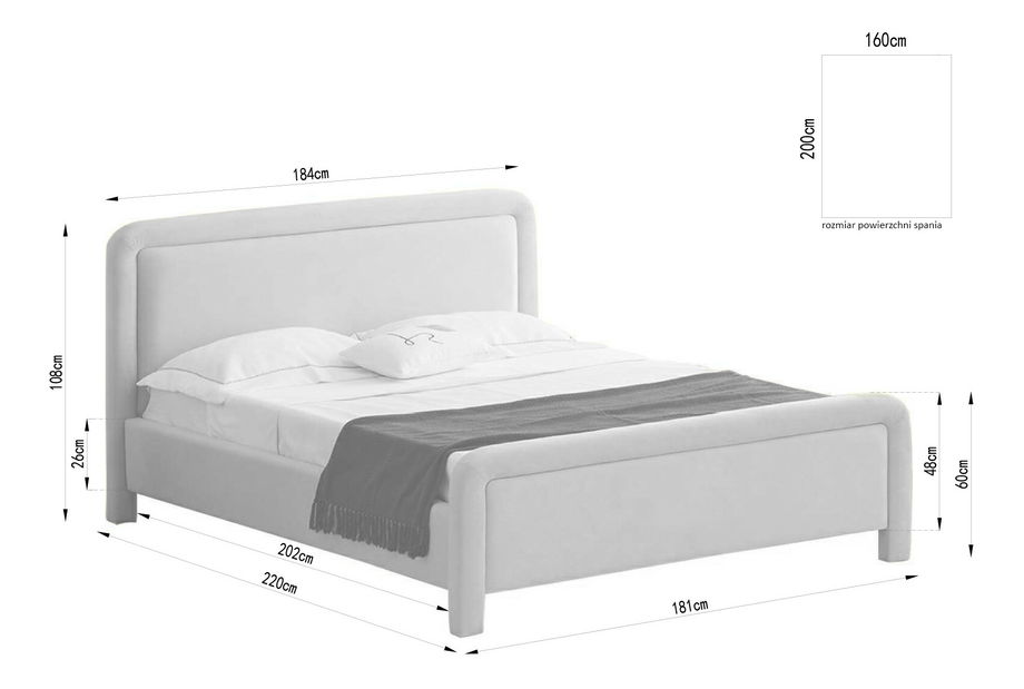 Manželská postel 160 cm Campus 160 (béžová)