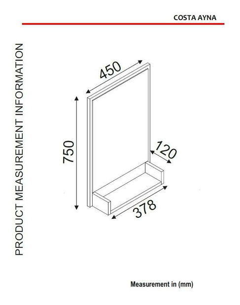 Dekorativní zrcadlo Bimuvo 1 (černá)