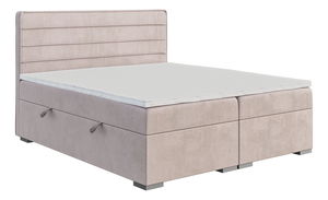 Boxspring postel 160 cm Benio (světlofialová) (s matrací a úl. prostorem)