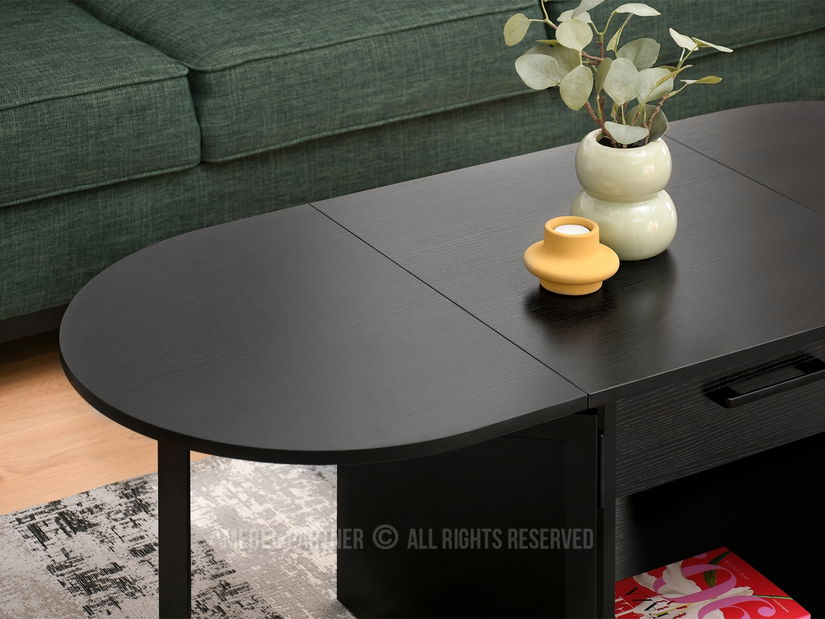 Konferenční stolek Espana (černé dřevo + černá)