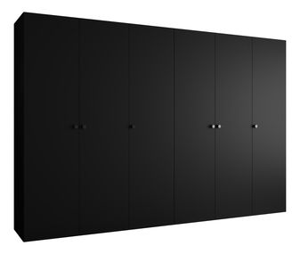 Šatní skříň 300 cm Parna 1 (černá + černá)