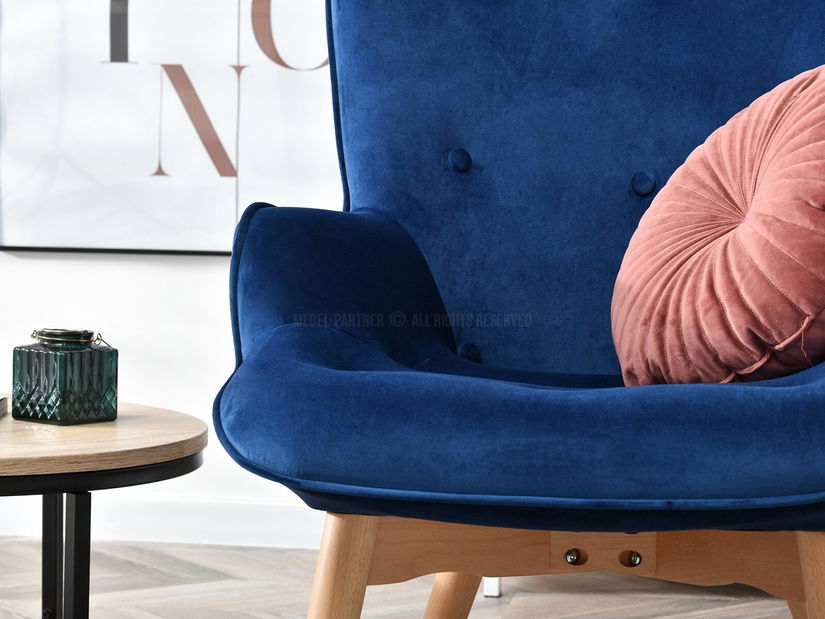 Křeslo Nutri (námořická modrá + buk)