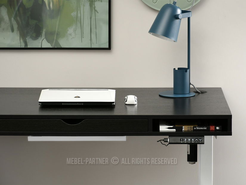 PC stolek Osto 120 (černé dřevo + černá)