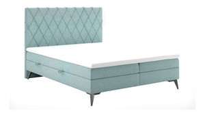 Boxspring postel 140 cm Miror (mentolová) (s úložným prostorem)