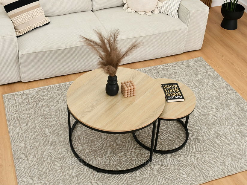 Konferenční stolek Klara (sonoma + černá)