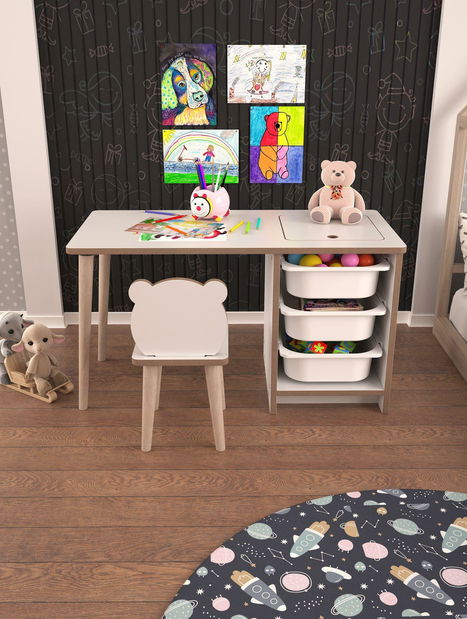 Dětský stolek se židlí Sonka 1 (bílá)