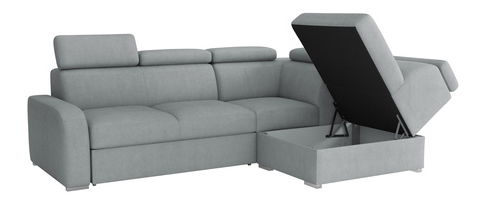 Rohová sedačka Lyseri 2rRLXp (světlohnědá) (s úl. prostorem) (P)