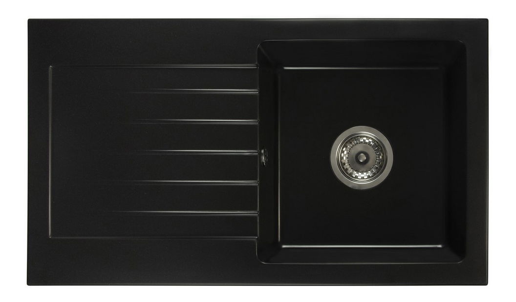 Kuchyňský dřez Lemmion (černá) (bez otvoru pro baterii) (L)