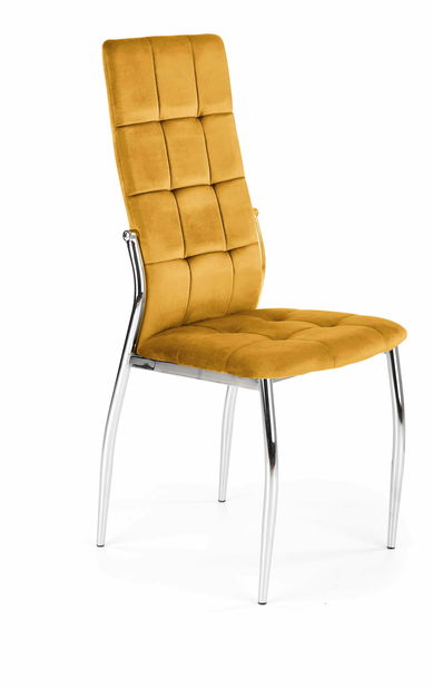 Jídelní židle Kinoa (žlutá + stříbrná)