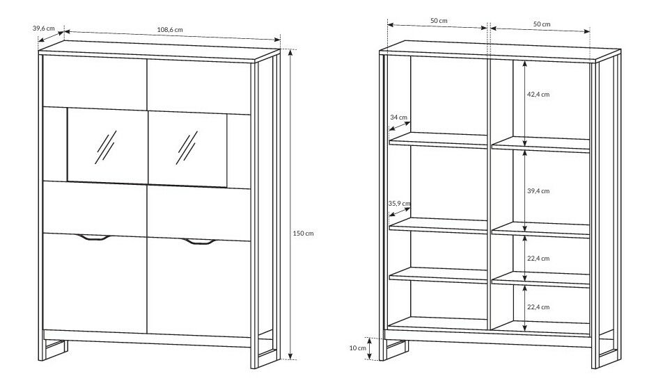 Vitrína Adrissa (dub sand grande + matera)